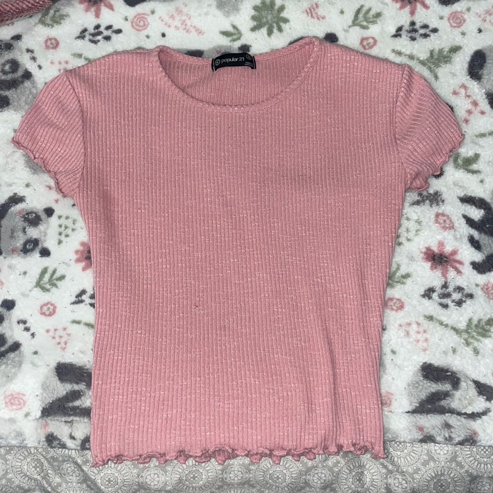 Soft Pink Textured Tee